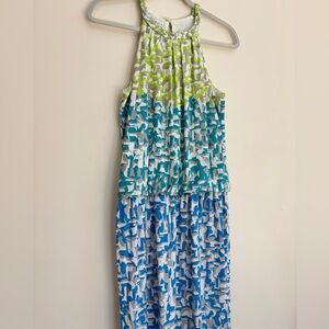 Colorful Geometric Halter Dress, women's 6